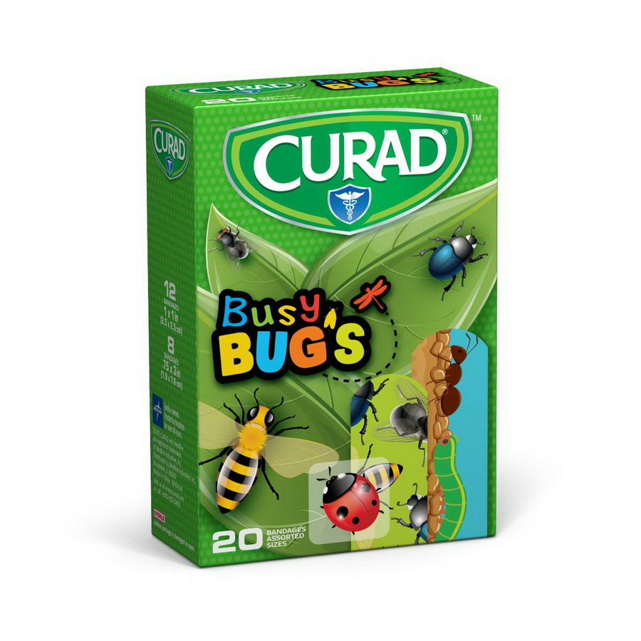 Curad进口代理批发 Curad Curad Busy Bugs 什锦绷带 20/克拉