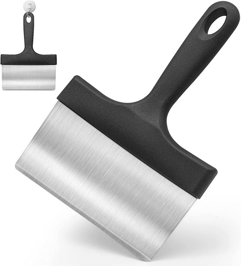 Ateco 1371, Stainless Steel Bench Scraper with Plastic Handle