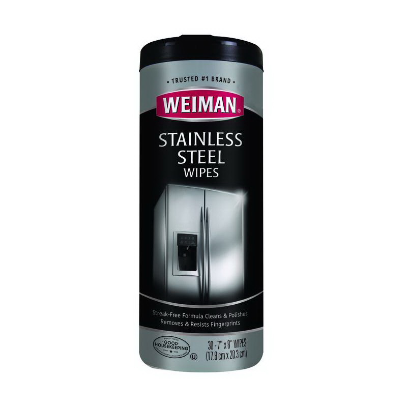 WEIMAN进口代理批发 Weiman 92新鲜的干净气味不锈钢清洁剂30 PK湿巾
