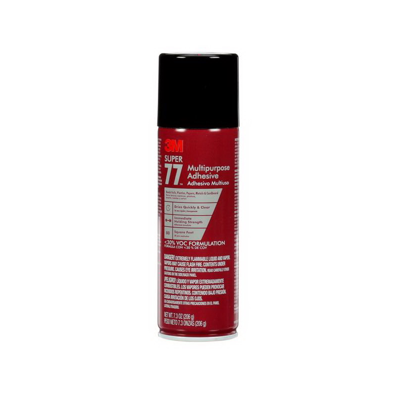 3M进口代理批发 3M 77-10VOC30超强度合成聚合物透明粘合剂7.3盎司