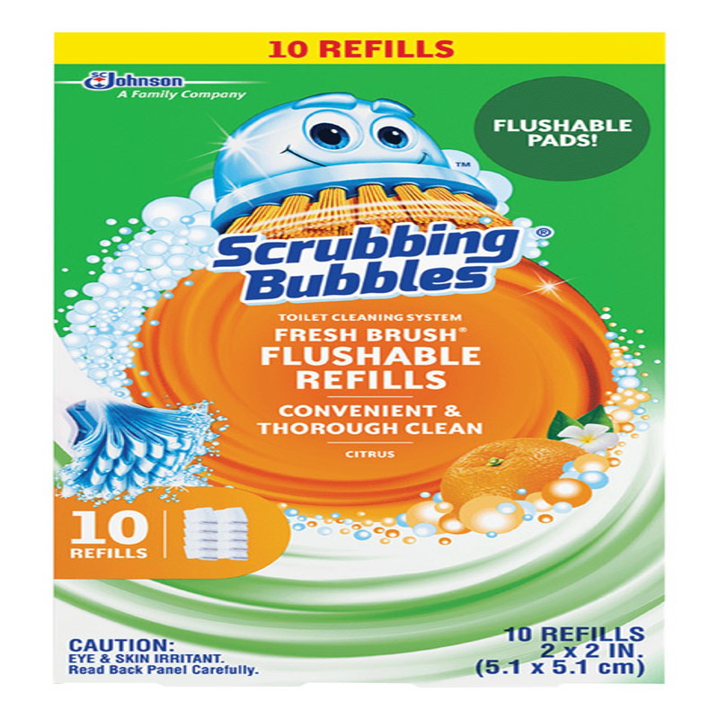 Scrubbing Bubbles进口代理批发 擦洗气泡00090新鲜的柑橘香味厕所棒状棒状头部