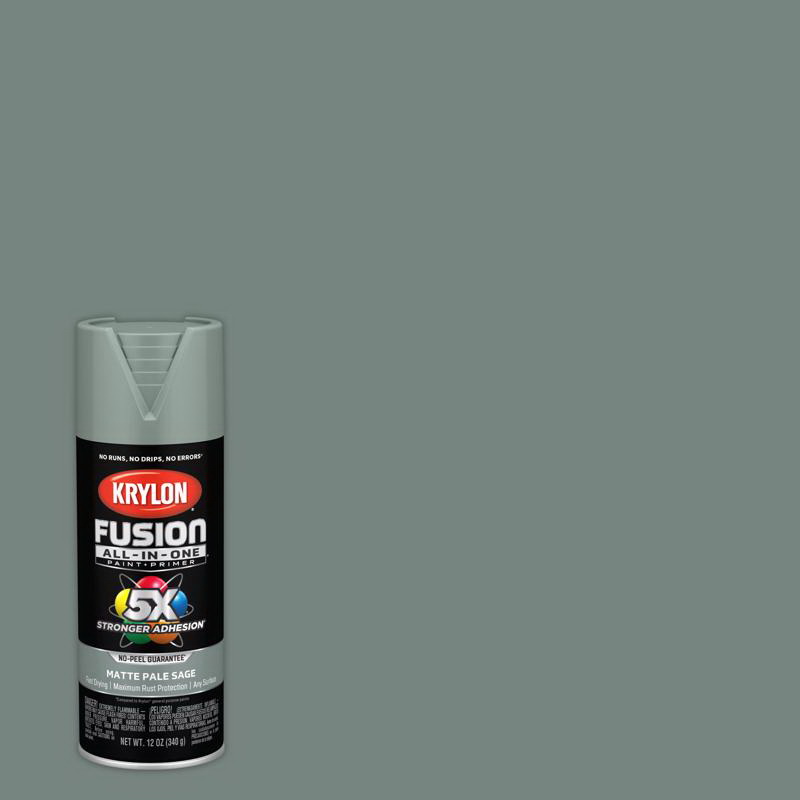 Krylon进口代理批发 Krylon K02761007融合多合一的哑光颜色鼠尾草油漆+底漆喷漆12盎司