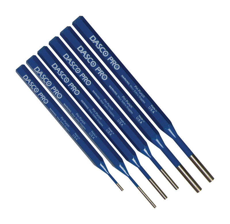 Dasco进口代理批发 Dasco 22 Pro High Carbon Steel Pin Punch Set 6 PC