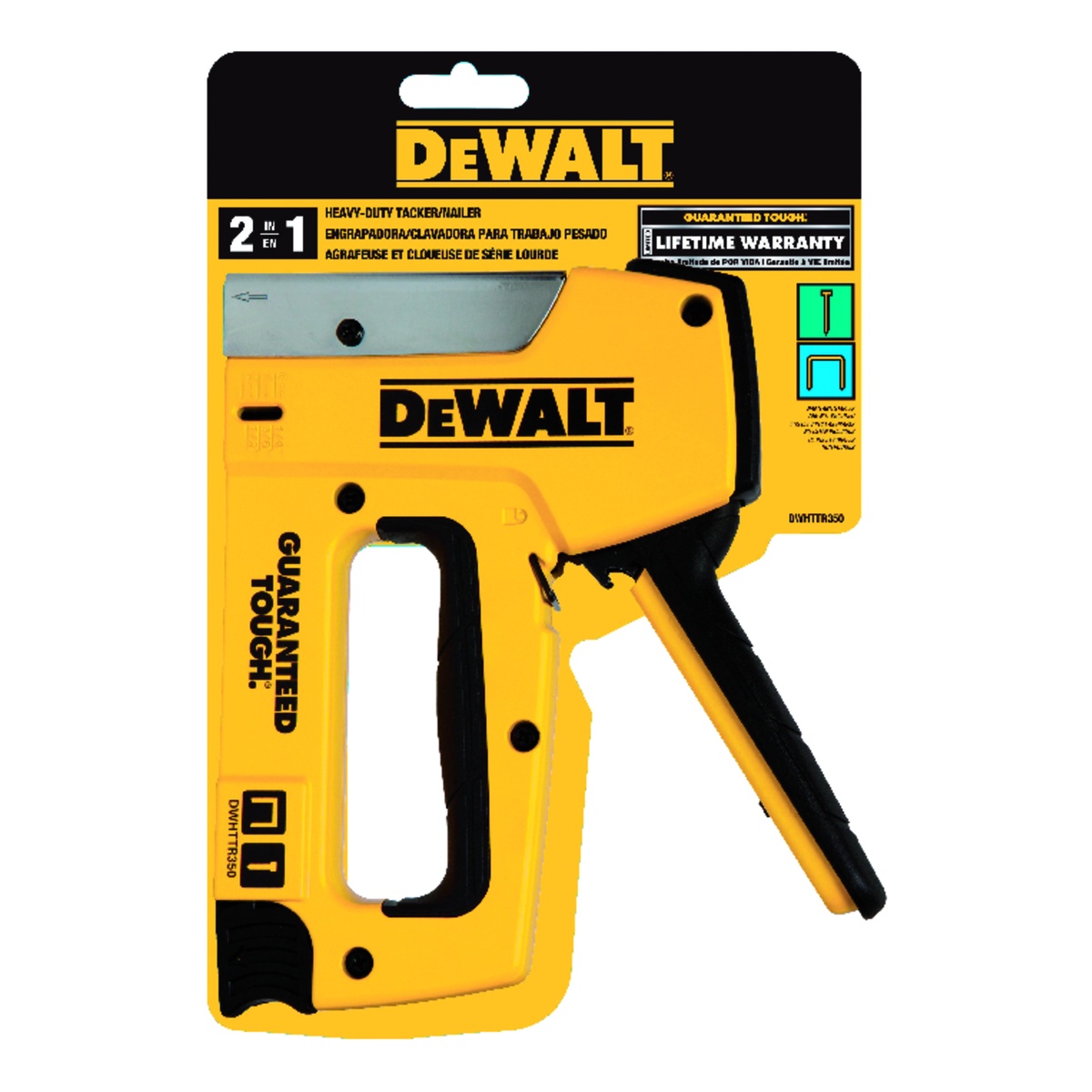 DEWALT得伟DWHTTR350重型订书机及打钉枪 工业级耐用 多功能装订工具