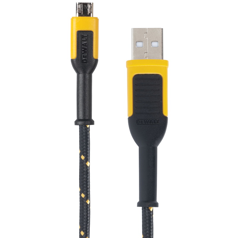得伟 DEWALT 131 1360 DW2 Micro USB转USB数据线 1.2米 黑/黄色