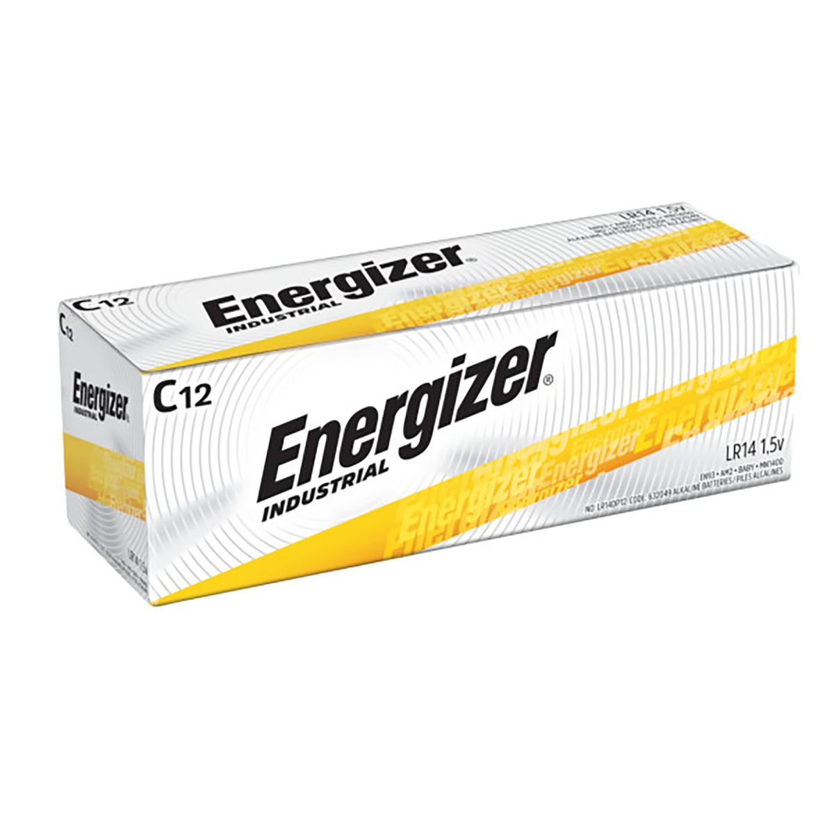 劲量Energizer EN93 工业C号碱性电池 12粒盒装