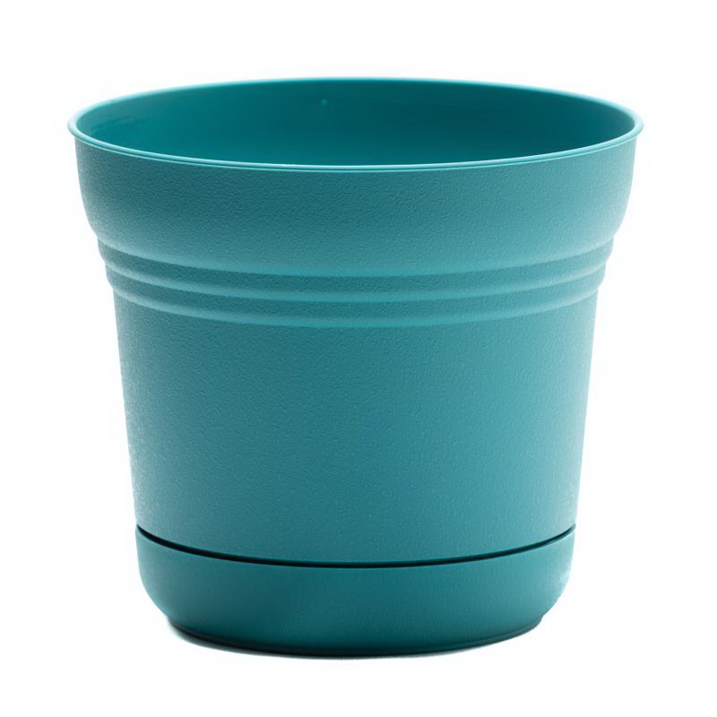 Bloem进口代理批发 Bloem SP1026土星8.5英寸HX 9.75英寸W塑料传统种植植物Bermuda Teal
