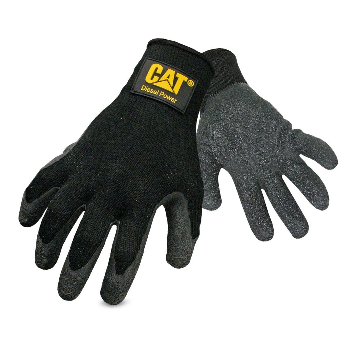 CAT CAT017400L 男款室内外通用掌心防护工作手套 黑色 L码 1双装 防滑耐磨劳保手套