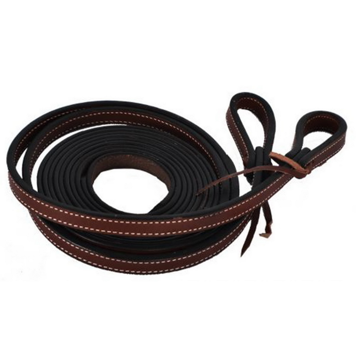 thumbnail image 2 of Showman 5/8 X 8 Ft Oiled Harness Leather Split Reins – USA Made, Medium Oil Finish 2 of 5