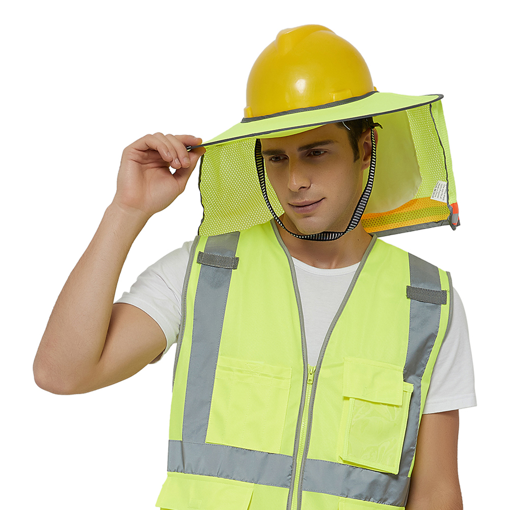 Hard Hat Sun Shield - High Visibility Reflective Full Brim Mesh Sun Shade  Protector (Hard Hat Not Included) : : Tools & Home Improvement