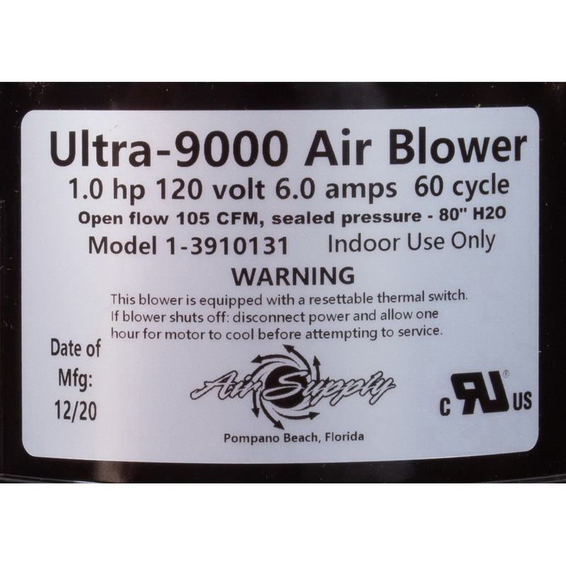 酷牌库|商品详情-Air Supply of the Future进口代理批发 未来的 Air Supply 3910131 鼓风机，Air Supply Ultra 9000，1.0hp，115v，6.0A，4ft AMP