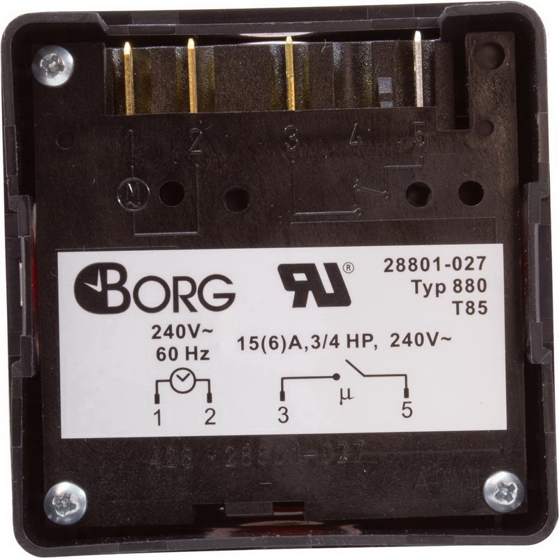 酷牌库|商品详情-Borg/Diehl Controls进口代理批发 Borg/Diehl Controls TA-4164 定时器，Diehl，SPST，面板安装，230v，20A，带外壳，24 小时