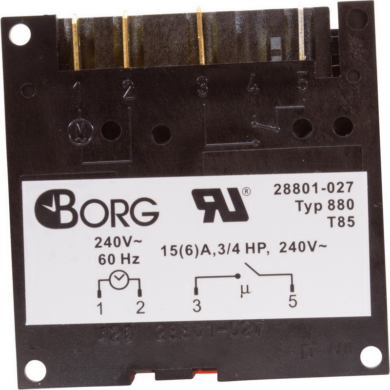 酷牌库|商品详情-Borg/Diehl Controls进口代理批发 Borg/Diehl Controls TA4065 定时器，Diehl，SPST，面板安装，230v，20A，24 小时