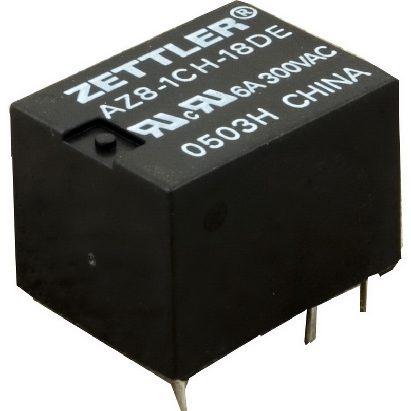 Zettler进口代理批发 Zettler AZ8-1CH-18DE 继电器，单刀双掷，6A，18vdc