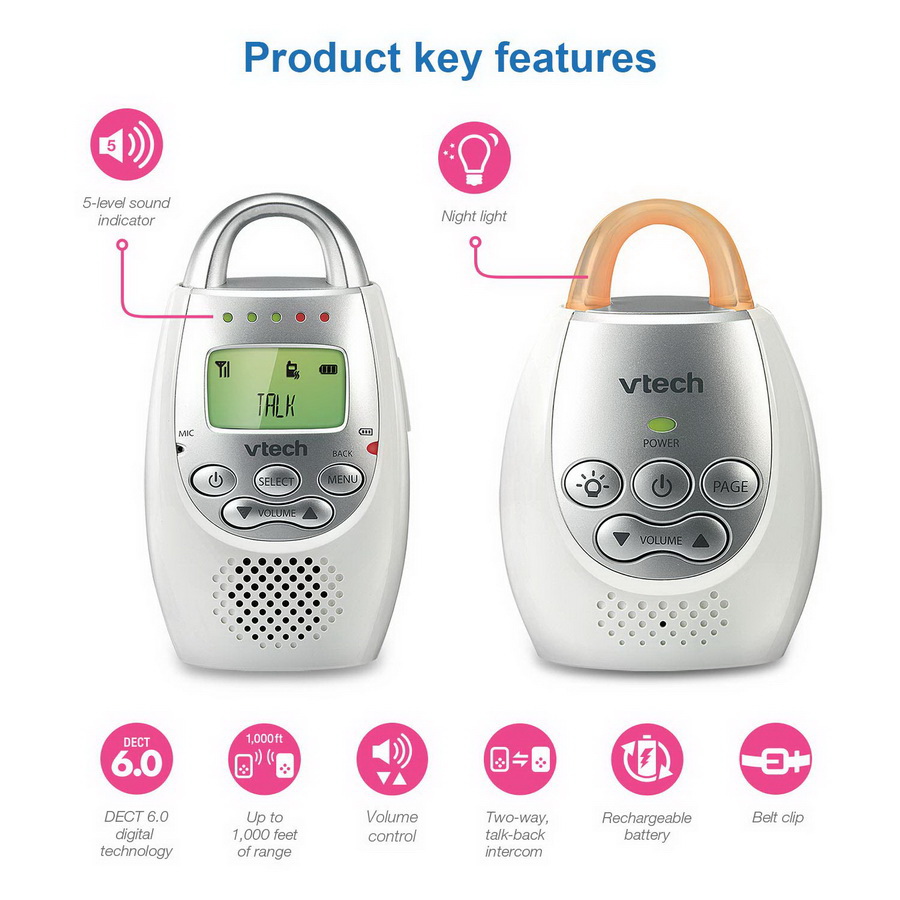 酷牌库|商品详情-VTech进口代理批发 VTech DM221 Safe & Sound 数字音频婴儿监视器