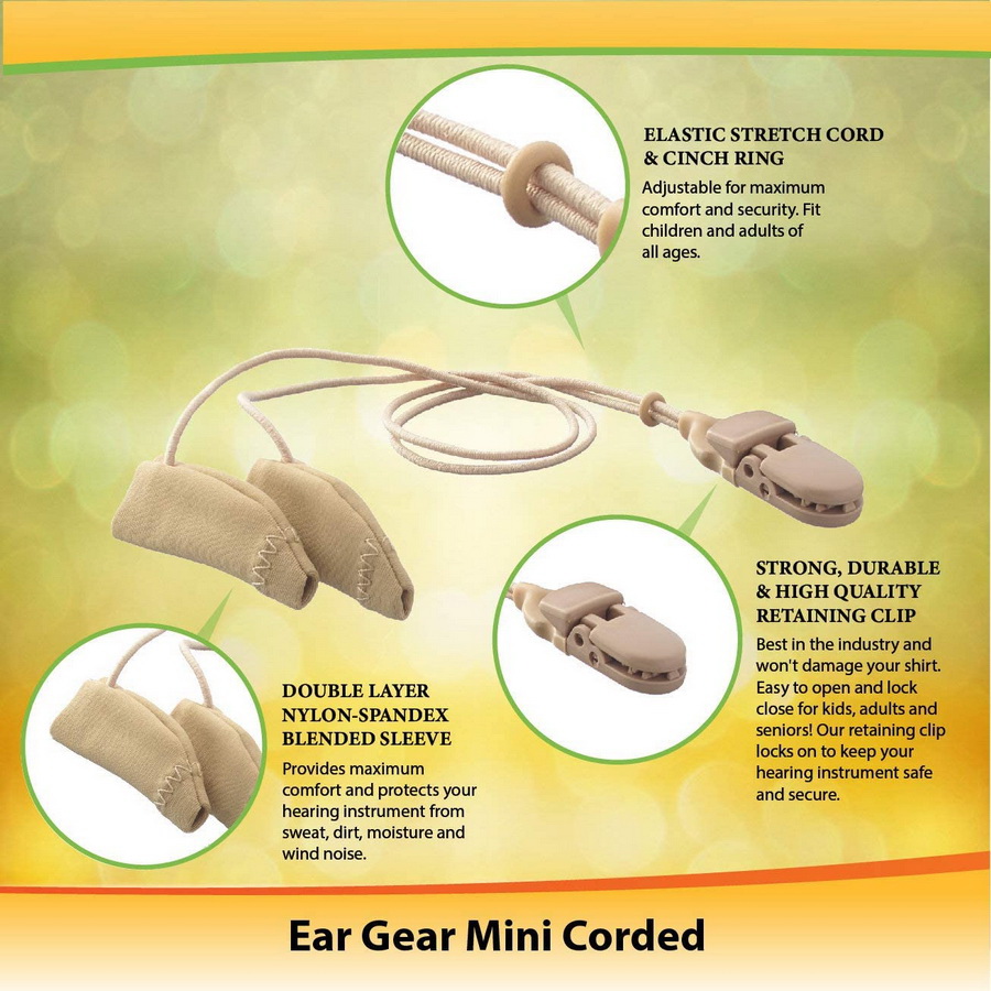 酷牌库|商品详情-Ear Gear进口代理批发 Ear Gear 迷你有线（双耳），1"-1.25" 助听器，粉色