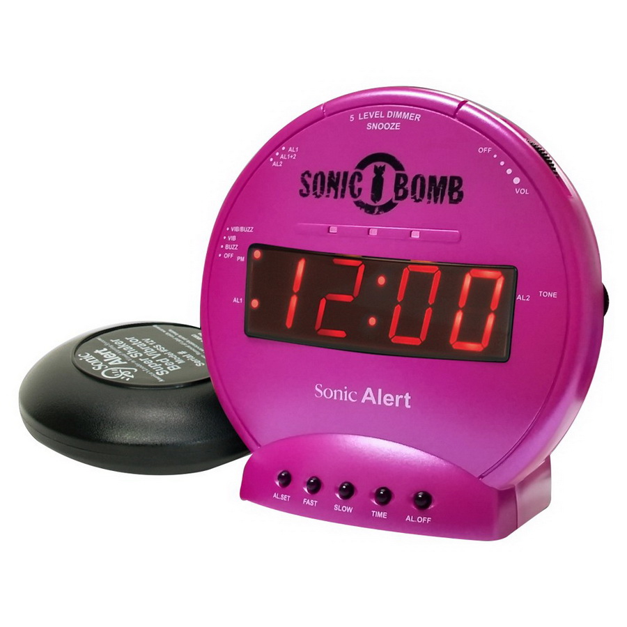 Sonic Alert Sbb500ss Vibrating Alarm Clock In Pink Reviews Opentip Sonic Alert Sbb500ss, Sonic Boom Alarm Clock Manual
