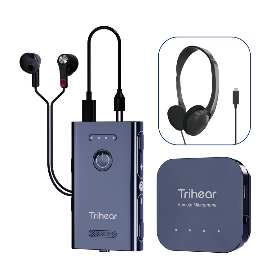 Trihear进口代理批发 Trihear CONVO MORE Trihear Convo More 助听器，带远程麦克风和耳罩式耳机