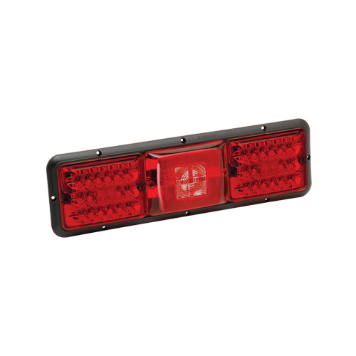 Red Backup Bargman 30-84-002 Recessed Triple Trailer Light For 84 Series Hor