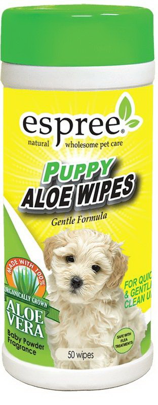 Espree进口代理批发 Espree Puppy 芦荟湿巾，50 片，全新包装