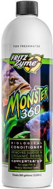 Fritz Aquatics进口代理批发 Fritz Aquatics Monster 360 淡水浓缩生物调理剂，16 盎司，75016