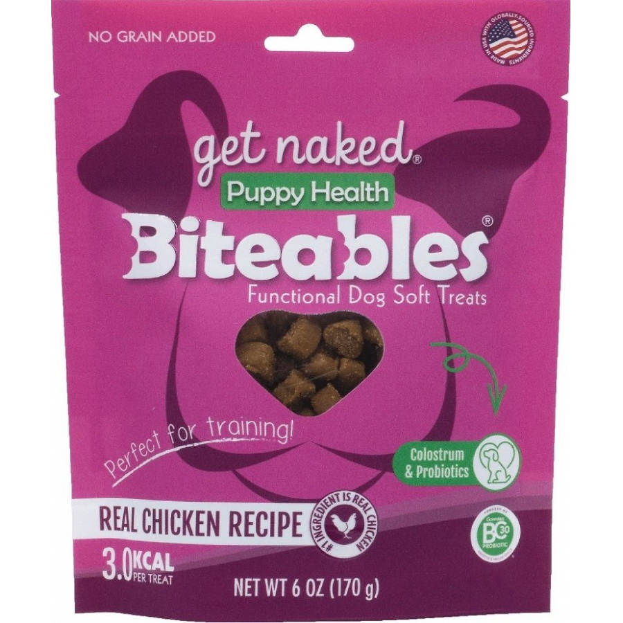 Get Naked进口代理批发 Get Naked Puppy Health Biteables 软狗零食鸡肉味，6 盎司，201578