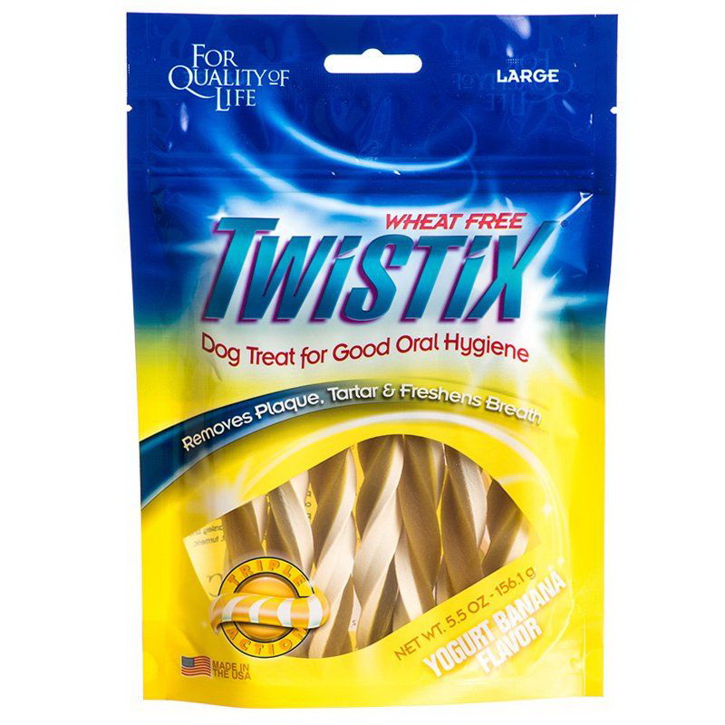 Twistix进口代理批发 Twistix 无小麦酸奶和香蕉牙科狗零食