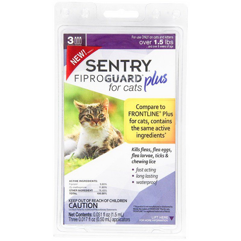 酷牌库|商品详情-Sentry进口代理批发 Sentry Fiproguard Plus 适用于猫和小猫