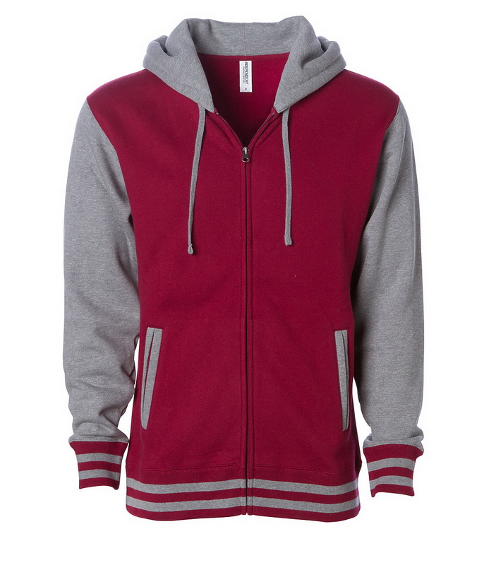 Unisex Lightweight Loopback Terry Zip Hood