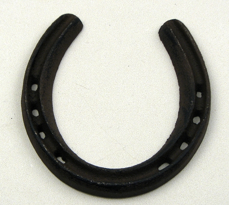 Set of 2 0170-05210 Medium Horse Shoe Rustic Cast Iron 4 3/8" tall 