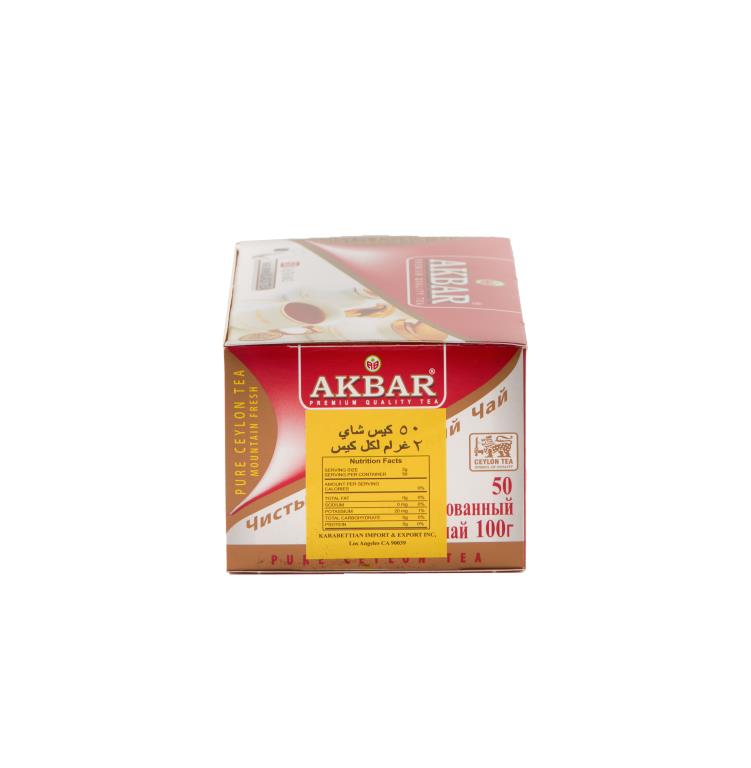 酷牌库|商品详情-Akbar进口代理批发 Akbar 1496TB 锡兰红茶袋 24X50X2 G