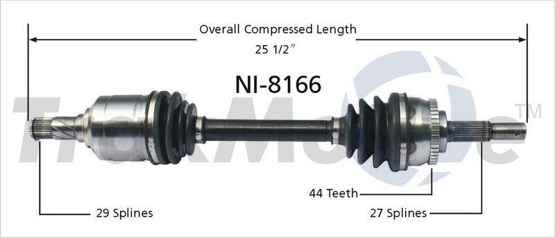 Trakmotive进口代理批发 Trakmotive 新 Cv 车轴，TrakMotive NI-8166