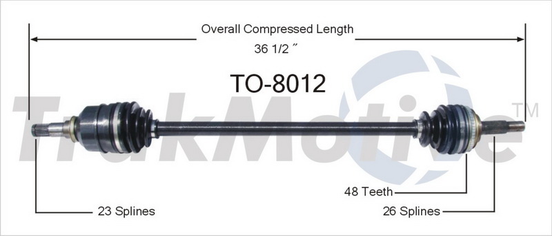 Trakmotive进口代理批发 Trakmotive 新型 Cv 车桥，TrakMotive TO-8012