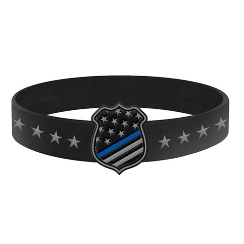 Thin Blue Line - Paracord Survival Bracelet, Thin Blue Line