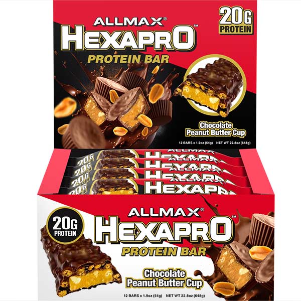 ALLMAX进口代理批发 己糖蛋白棒12杆 /巧克力花生酱杯