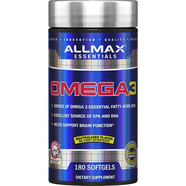 ALLMAX进口代理批发 欧米茄3鱼油浓缩物180软胶