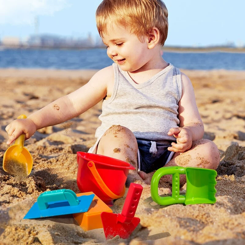 酷牌库|商品详情-进口货源代理批发 Hape儿童沙滩玩具套装玩沙子玩水挖沙工具铲子桶小水壶戏水车宝宝