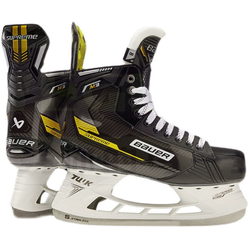 酷牌库|商品详情-进口货源代理批发 2022新款Bauer/鲍尔M3中级款真冰冰球鞋青少年成人滑冰冰刀鞋溜冰
