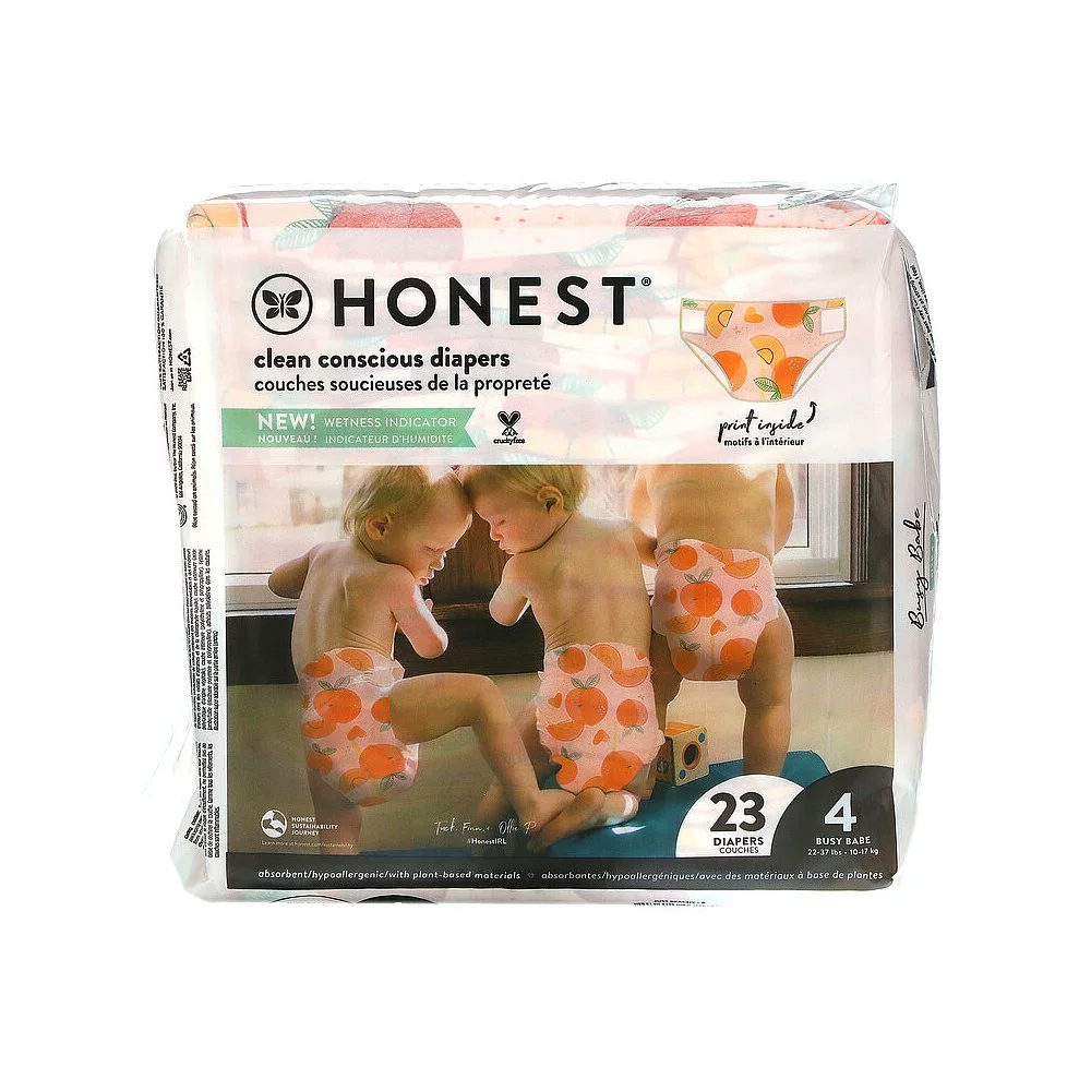 酷牌库|商品详情-进口货源代理批发 香港直邮The Honest Company,Honest 尿片，尺寸 4，22-37 磅，桃