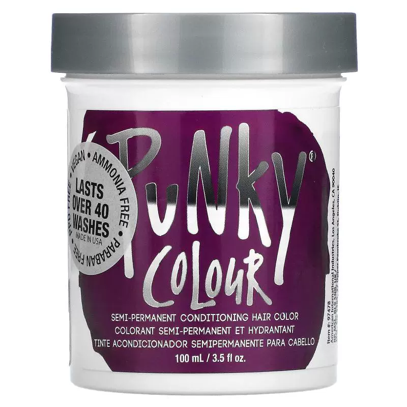 酷牌库|商品详情-进口货源代理批发 Punky Colour,半长期护法染发剂，紫色粉，3.5 盎司（100 毫升）