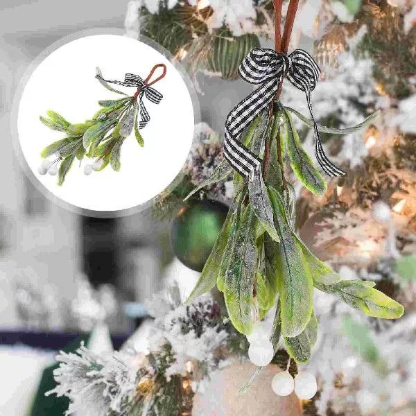 酷牌库|商品详情-进口货源代理批发 Mistletoe Ornament Fake Branches Glass Vase Decorations Pick