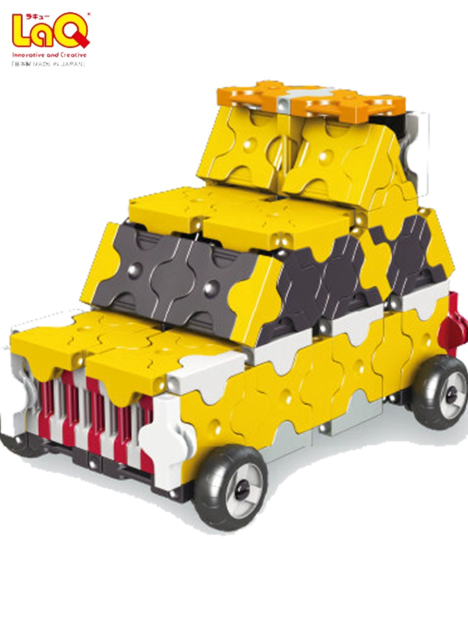 酷牌库|商品详情-进口货源代理批发 laq拉休几日本进口拼插积木玩具儿童益智创意立体模型消防救护车