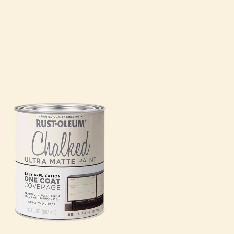 RUST-OLEUM进口代理批发 Rust-Oleum Chalked 超哑光雪纺奶油色水性粉笔漆 30 盎司