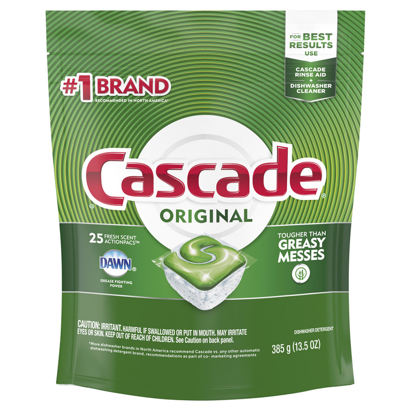 CASCADE进口代理批发 Cascade Original Fresh Scent Pods 洗碗机清洁剂 25 包