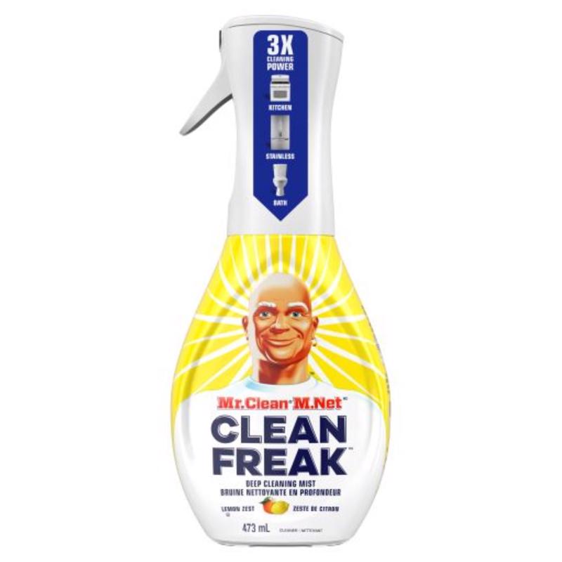 MR. CLEAN进口代理批发 Mr. Clean Clean Freak 柠檬味深层清洁喷雾液 16 盎司