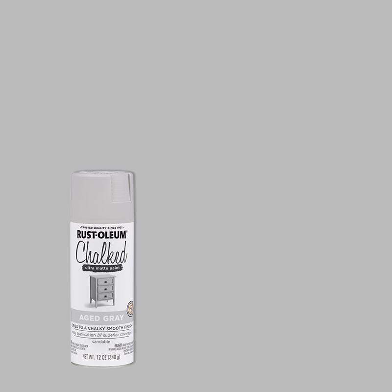 RUST-OLEUM进口代理批发 Rust-Oleum Chalked 超哑光老化灰色油基丙烯酸可喷涂粉笔漆 12 盎司