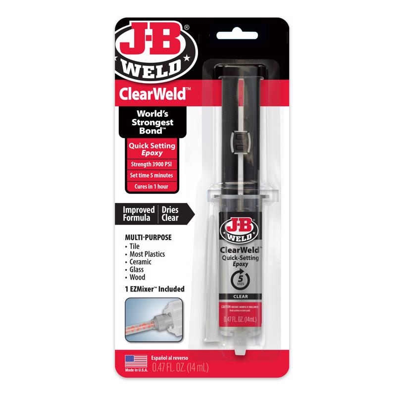 J-B WELD进口代理批发 JB Weld 透明焊接高强度环氧透明注射器 0.47 盎司