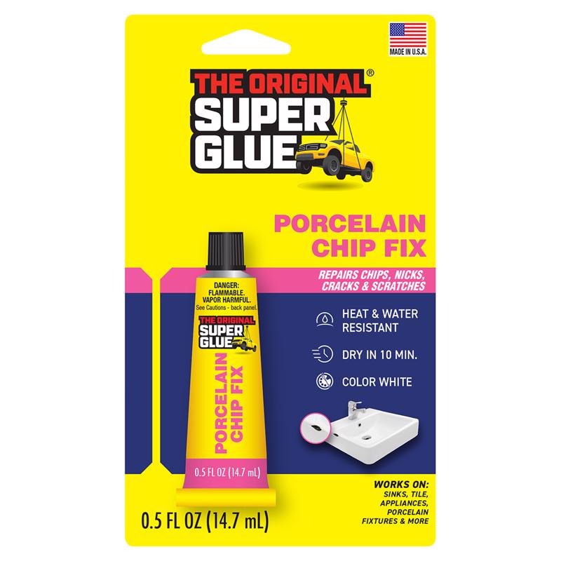 THE ORIGINAL SUPER GLUE进口代理批发 原装超级胶瓷片修复高强度白色裂纹修复 0.5 盎司