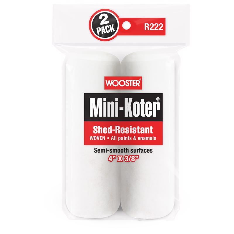 WOOSTER进口代理批发 Wooster Mini-Koter 织物 4 英寸宽X 3/8 英寸迷你油漆滚筒盖 2 个装