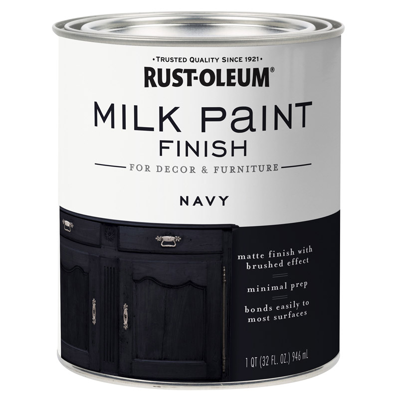 RUST-OLEUM进口代理批发 Rust-Oleum 哑光海军蓝水性丙烯酸牛奶涂料 1 夸脱